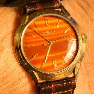 1950s Gruen Precision tiger-eye